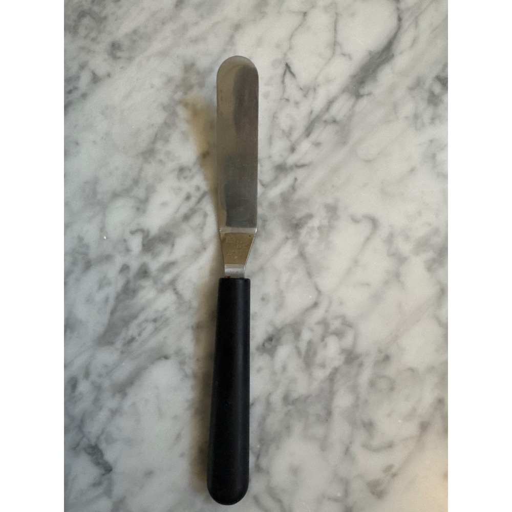 The Pampered Chef Stainless Steel Offset Spatula Black Handle 8.5 Inch 1165
